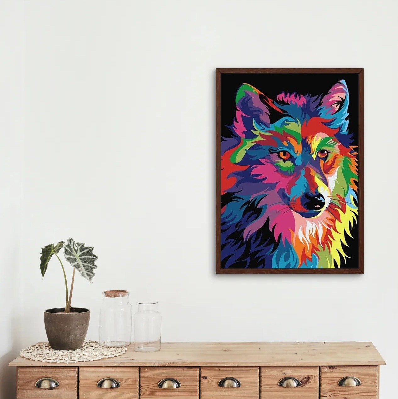 Wolf colorat
