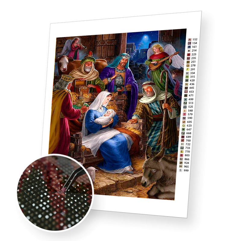 The Nativity of Christ premium diamond painting kit for adults