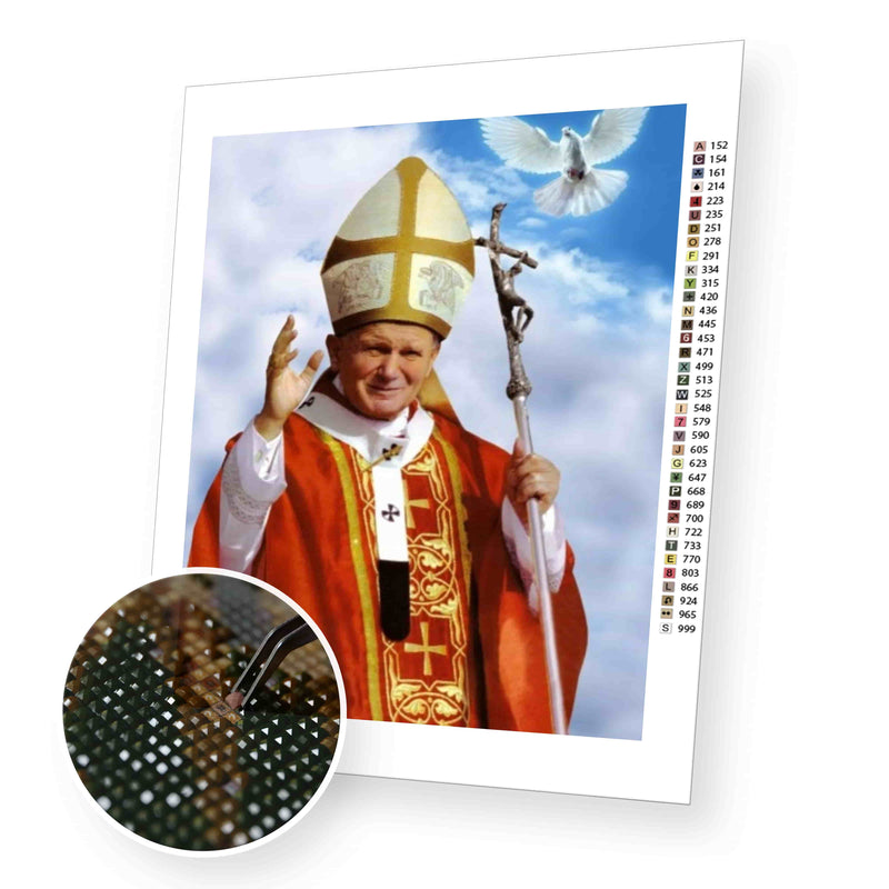 Pope John Paul II premium diamond painting kit for adults