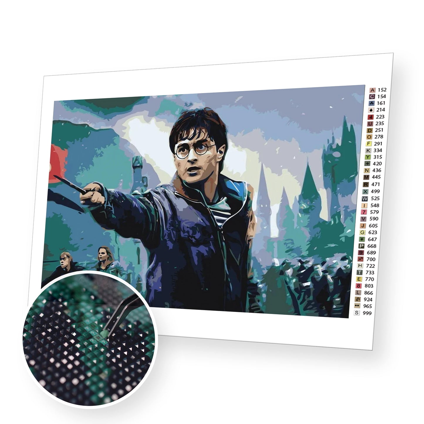 Harry Potter and the Deathly Hallows premium diamond painting kit for adults