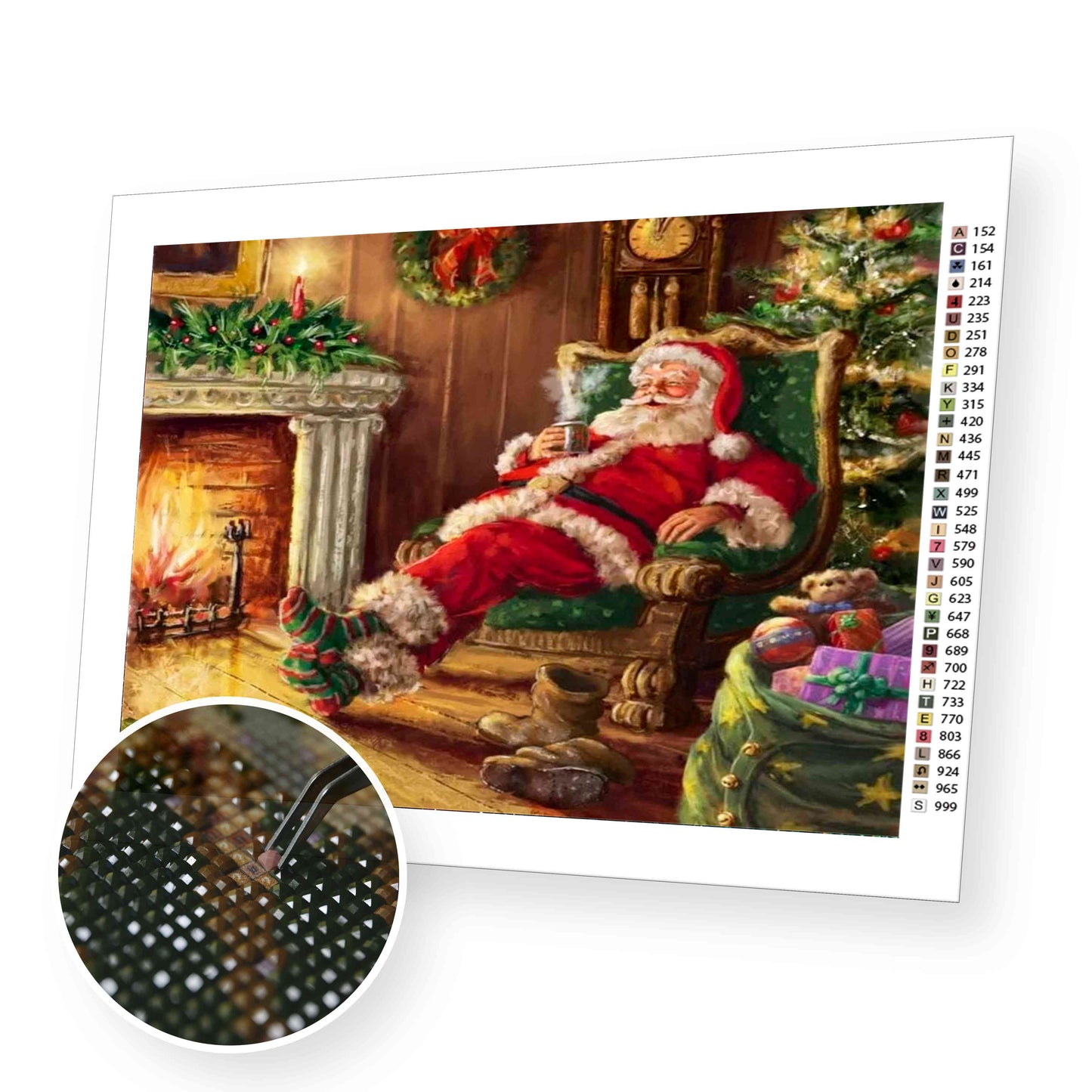 Santa relax after Christmas premium diamond painting kit for adults