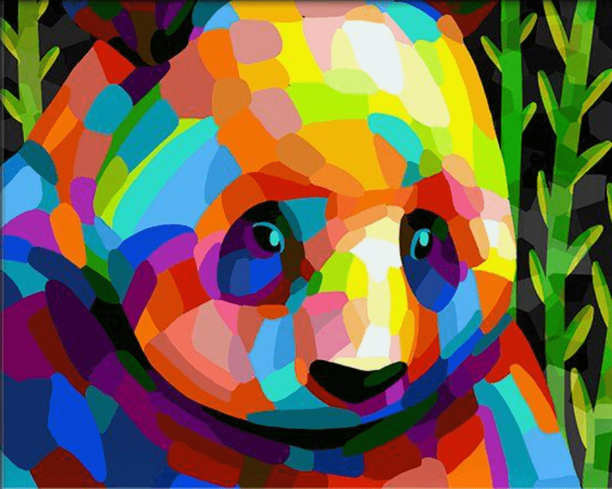 Panda colorată