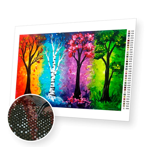 Four Seasons premium diamond painting kit for adults