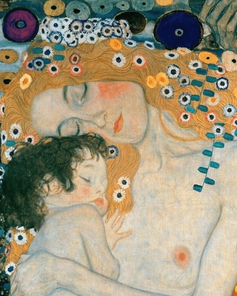 Mama și copilul de Gustav Klimt
