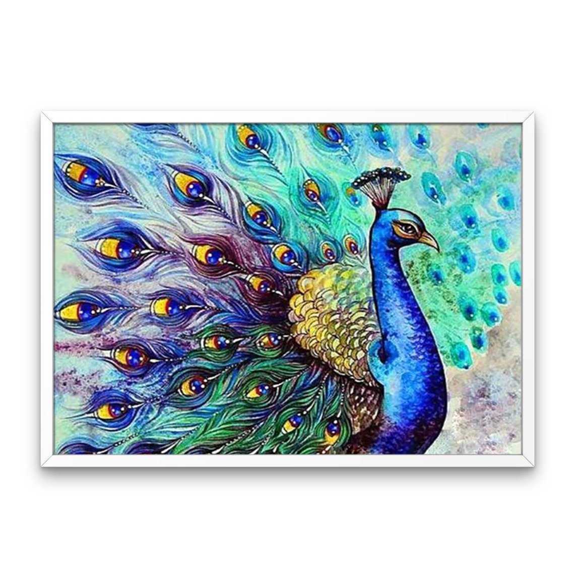 Peacock cu pene deschise