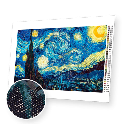 Starry Night premium diamond painting kit for adults