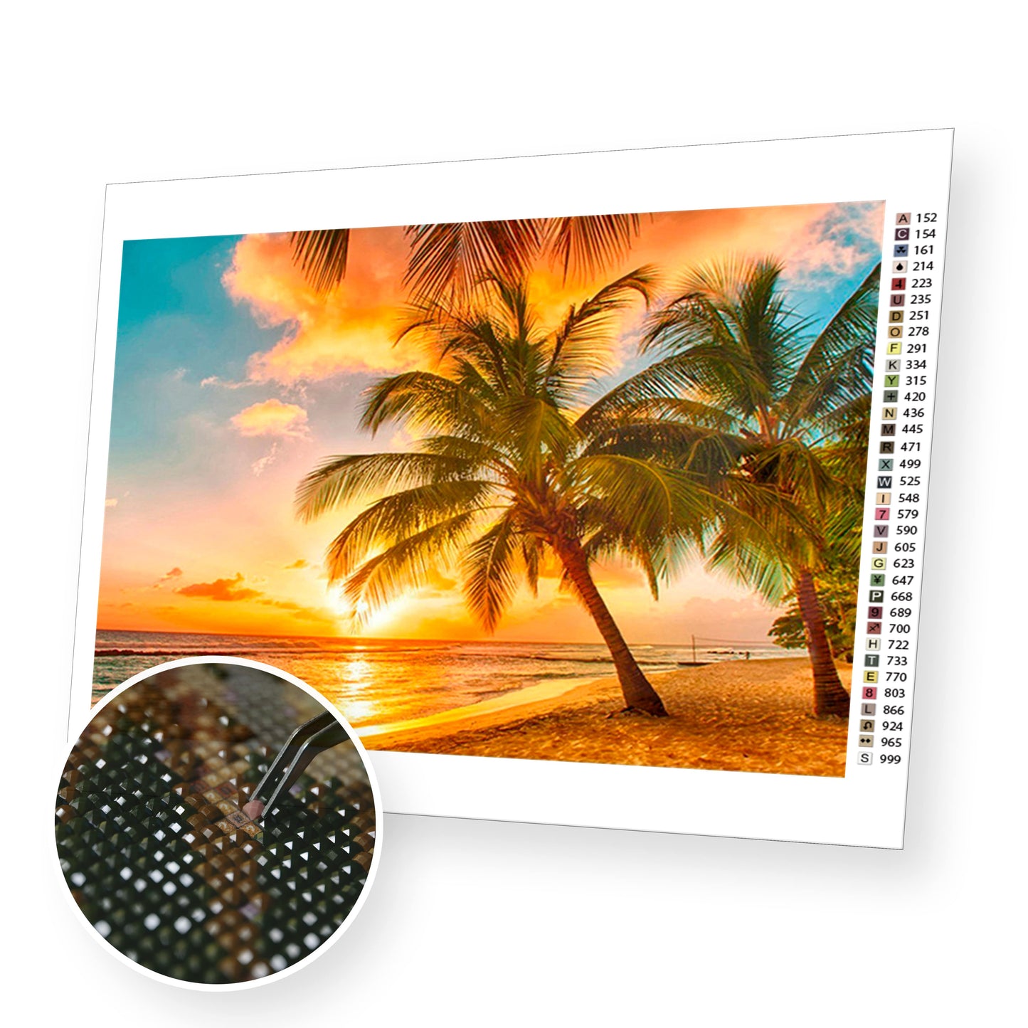 Sunset premium diamond painting kit for adults