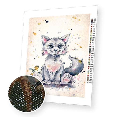 Sweet Wolf premium diamond painting kit for adults